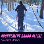 Abonnement rando alpine (Résident) - Jeune enfant (5 ans et moins)