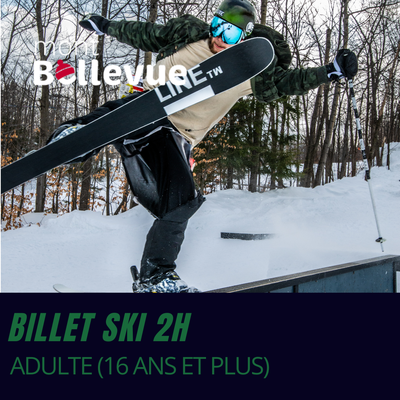 Billet ski 2 h (Non-résident) - Adulte (16 ans et plus)