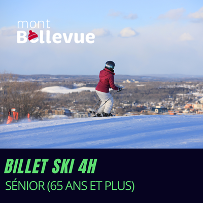 Billet ski 4 h (Résident) - Sénior (65 ans et plus)