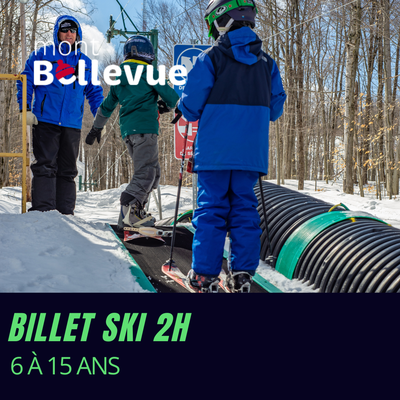 Billet ski 2 h (Résident) - Enfant (6 à 15 ans)