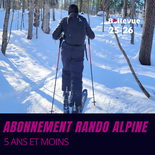 Abonnement rando alpine (Non-résident) - Jeune enfant (5 ans et moins)