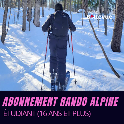 Abonnement rando alpine (Résident) - Étudiant (16 ans et plus)