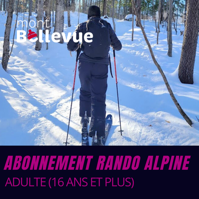 Abonnement rando alpine (Non-résident) - Adulte (16 ans et plus)